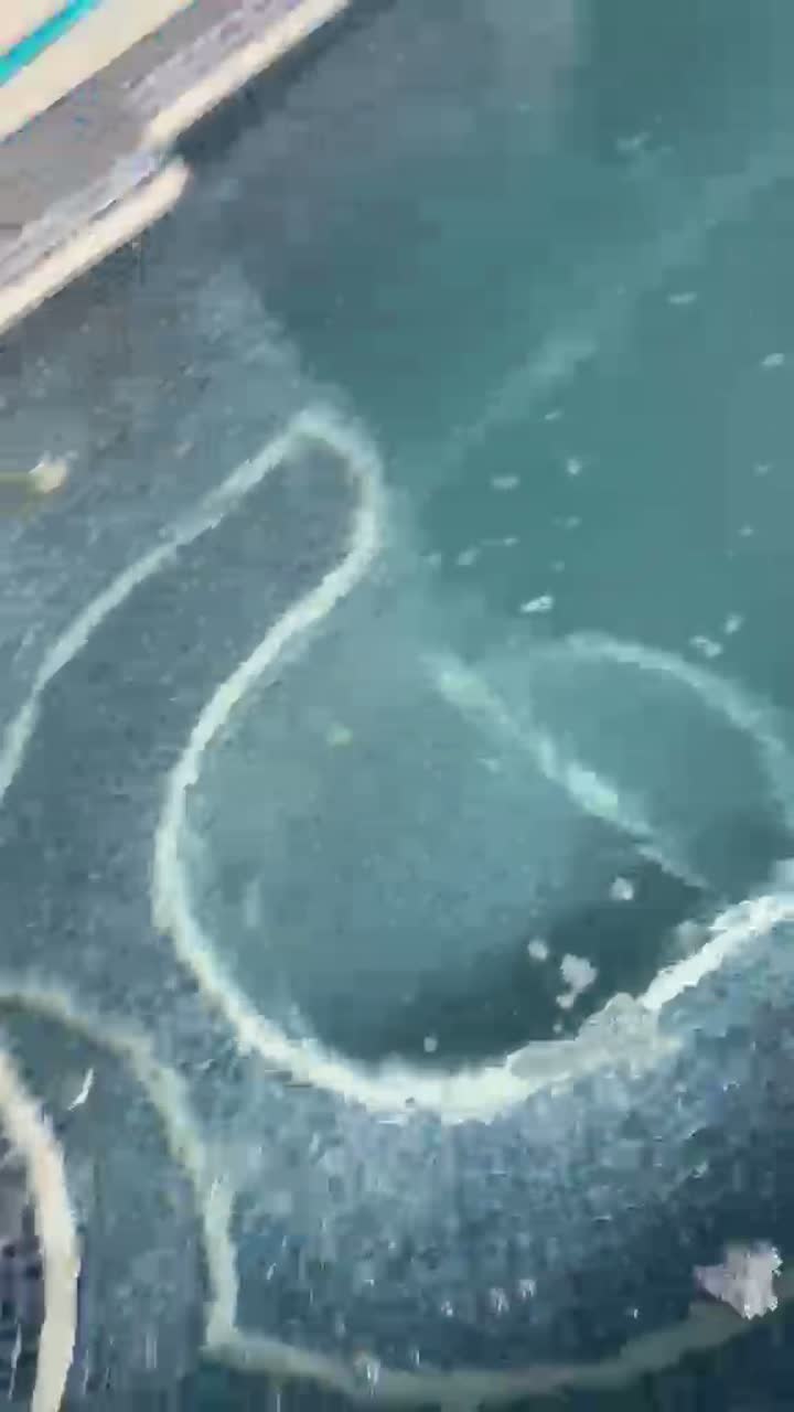 Robot nettoyeur en action au fond d'une piscine entretenue par R2eau